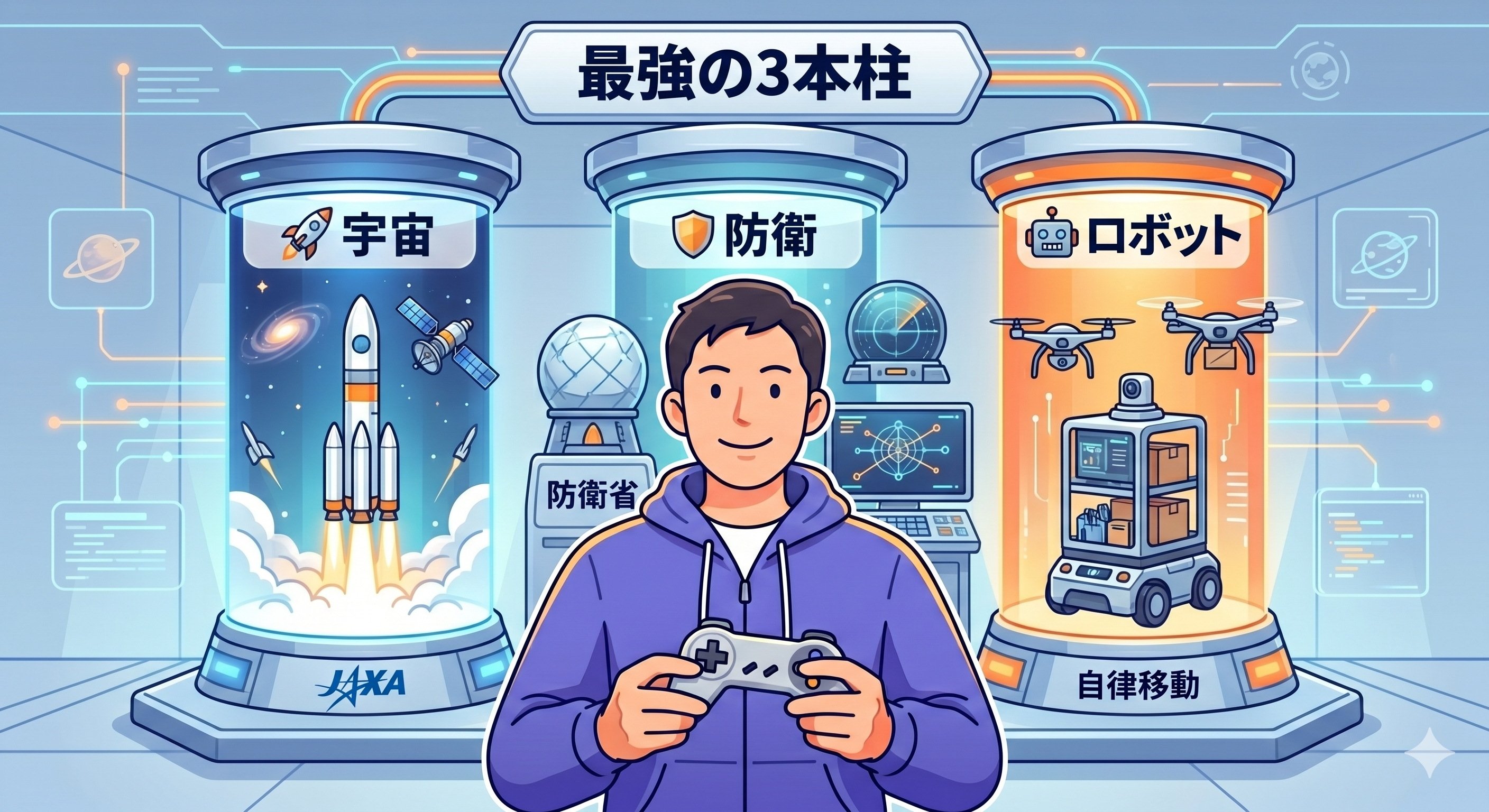 宇宙・防衛・ロボット 最強の3本柱